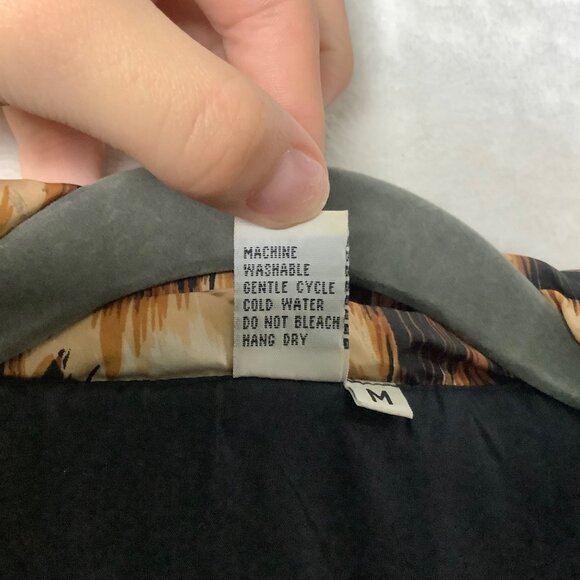 Vtg FUDA International Leopard Cheetah Print Silk Bomber Jacket Women Medium - Picture 5 of 8